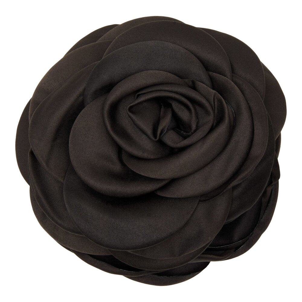 Giant Satin Rose hårklemme - sort